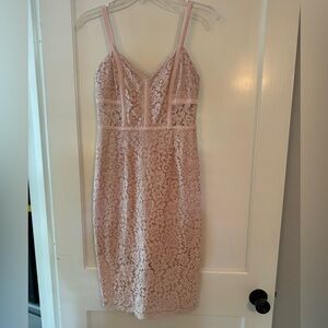 Express blush lace dress, size 2, bride to be, bridal shower, wedding shower